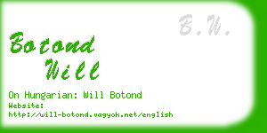 botond will business card